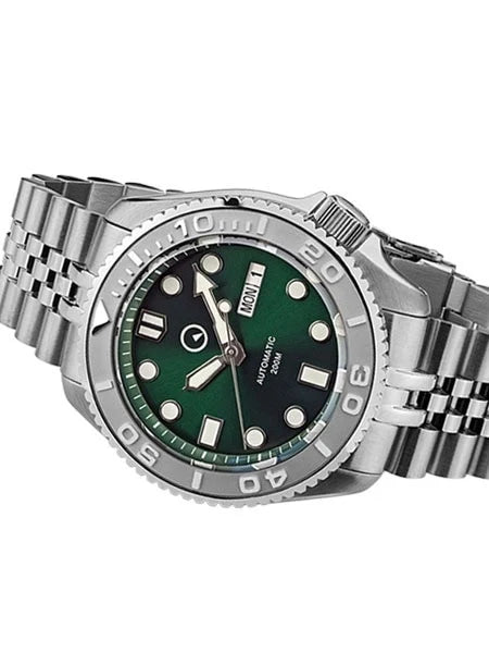 Islander Automatic Dive Watch – Sunburst Green Dial &amp; Embossed Ceramic Bezel | ISL-44 — view 6