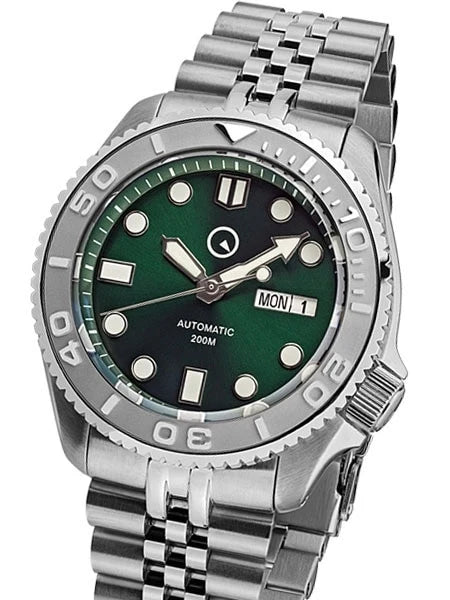 Islander Automatic Dive Watch – Sunburst Green Dial &amp; Embossed Ceramic Bezel | ISL-44 — view 9
