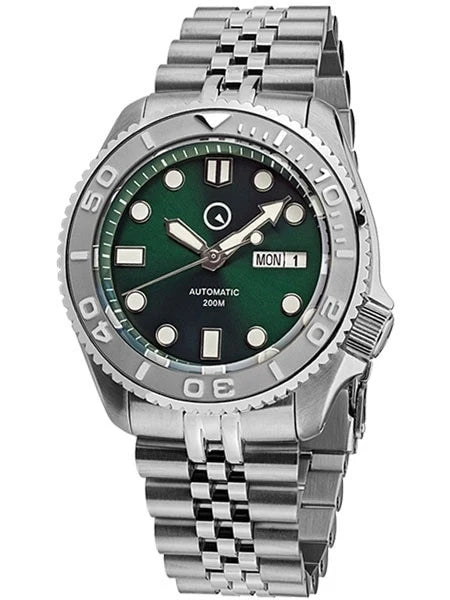 Islander Automatic Dive Watch – Sunburst Green Dial &amp; Embossed Ceramic Bezel | ISL-44 — view 8