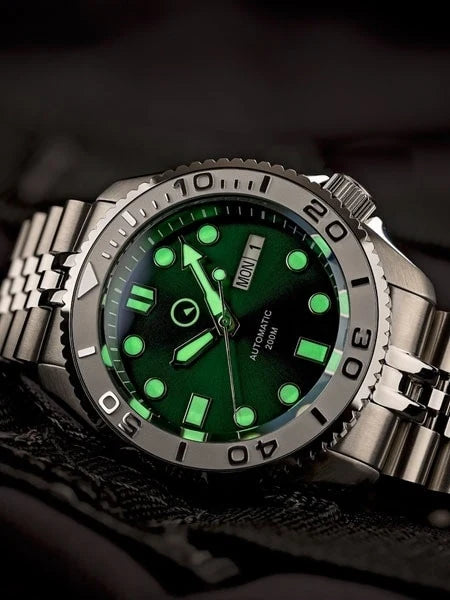 Islander Automatic Dive Watch – Sunburst Green Dial &amp; Embossed Ceramic Bezel | ISL-44 — view 2