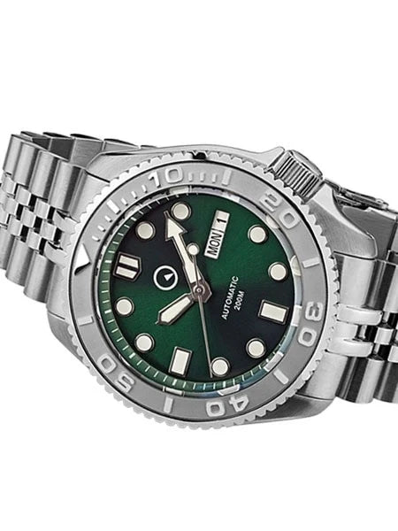 Islander Automatic Dive Watch – Sunburst Green Dial &amp; Embossed Ceramic Bezel | ISL-44 — view 7