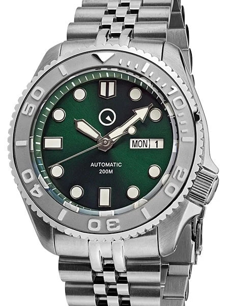 Islander Automatic Dive Watch – Sunburst Green Dial &amp; Embossed Ceramic Bezel | ISL-44 — view 10