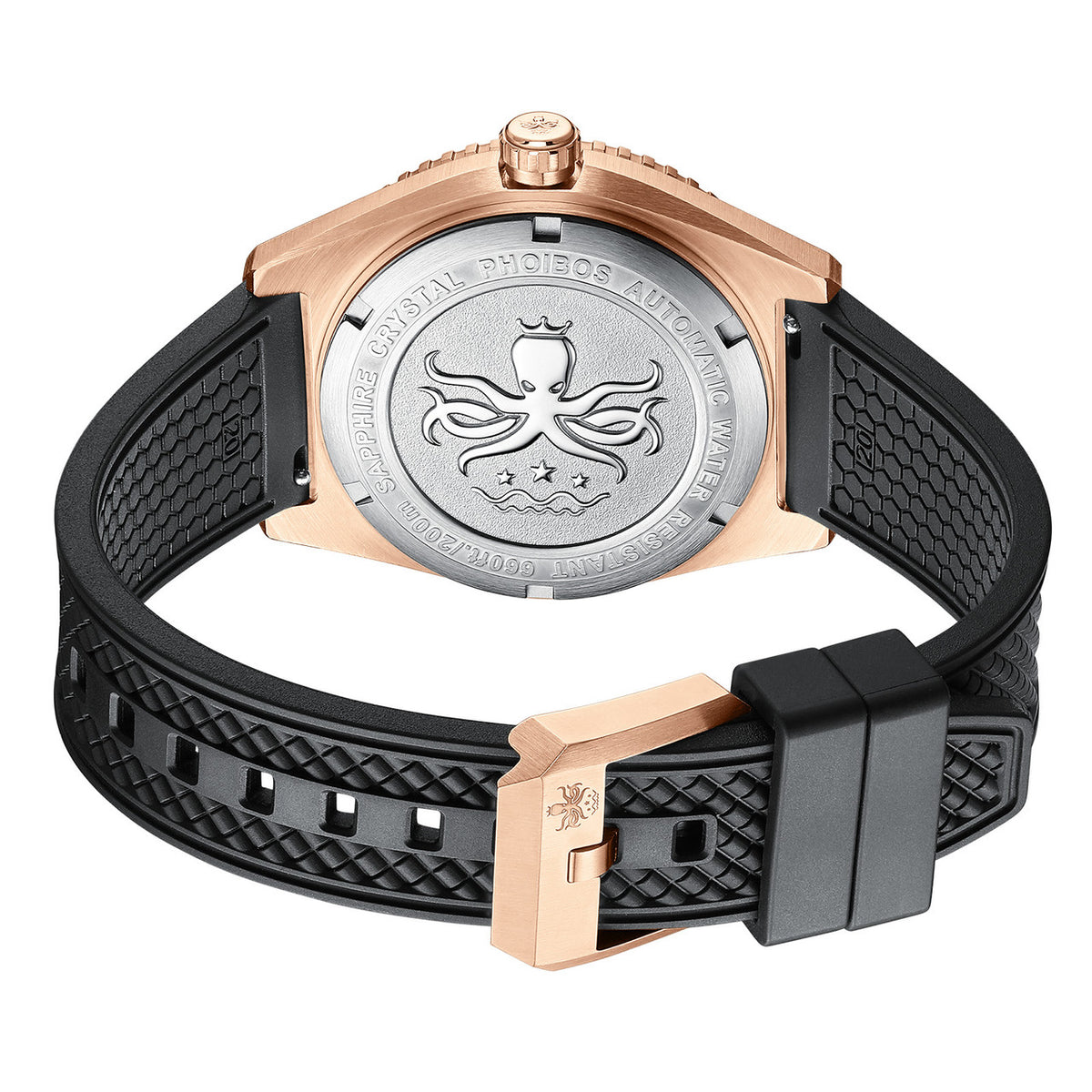PHOIBOS Argo Bronze PY057H – Spiral Sunray Purple – 200M Automatic Diver "High Beat" Movement — view 4
