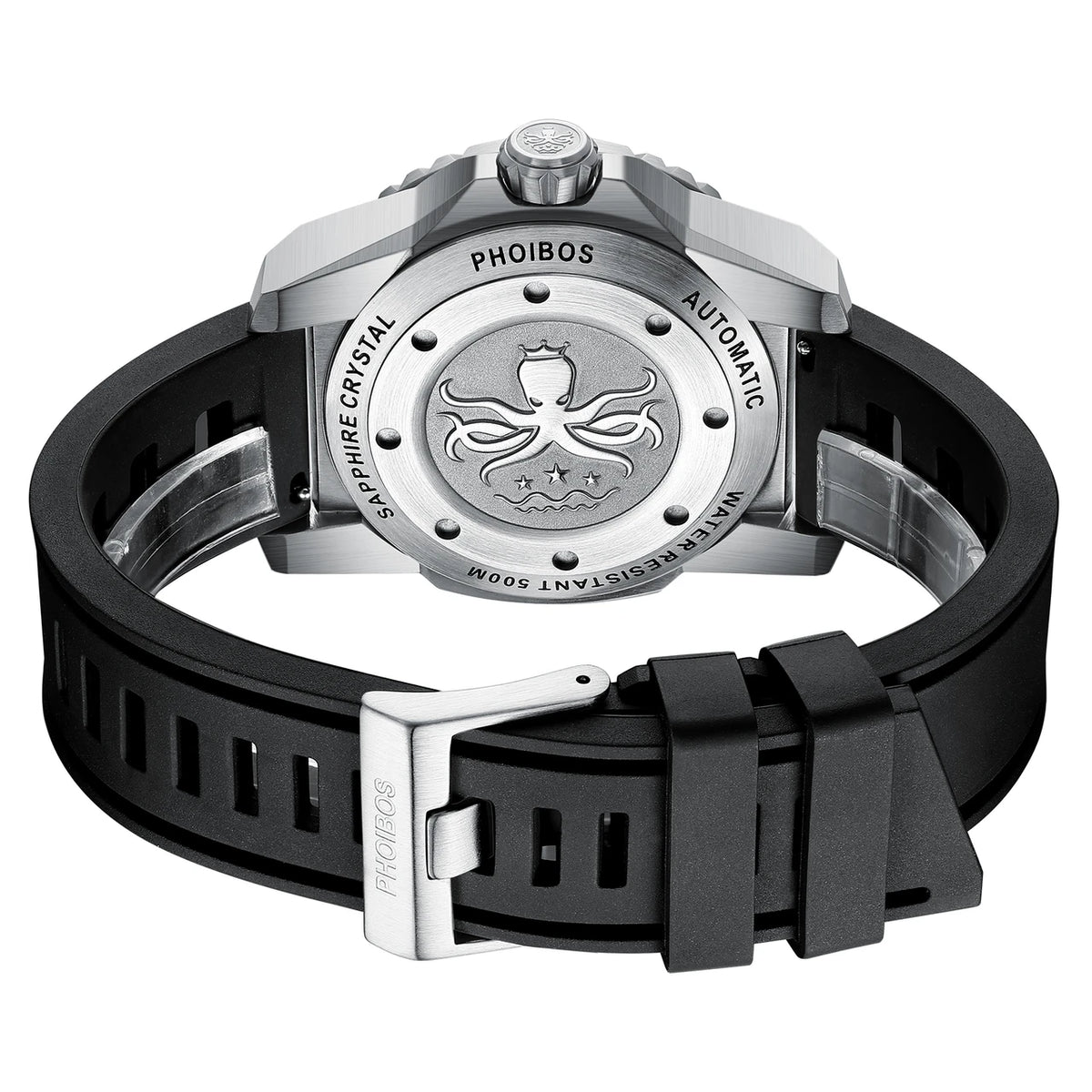PHOIBOS LEVIATHAN PY032E DLC 500M Automatic Diver Watch – White — view 7