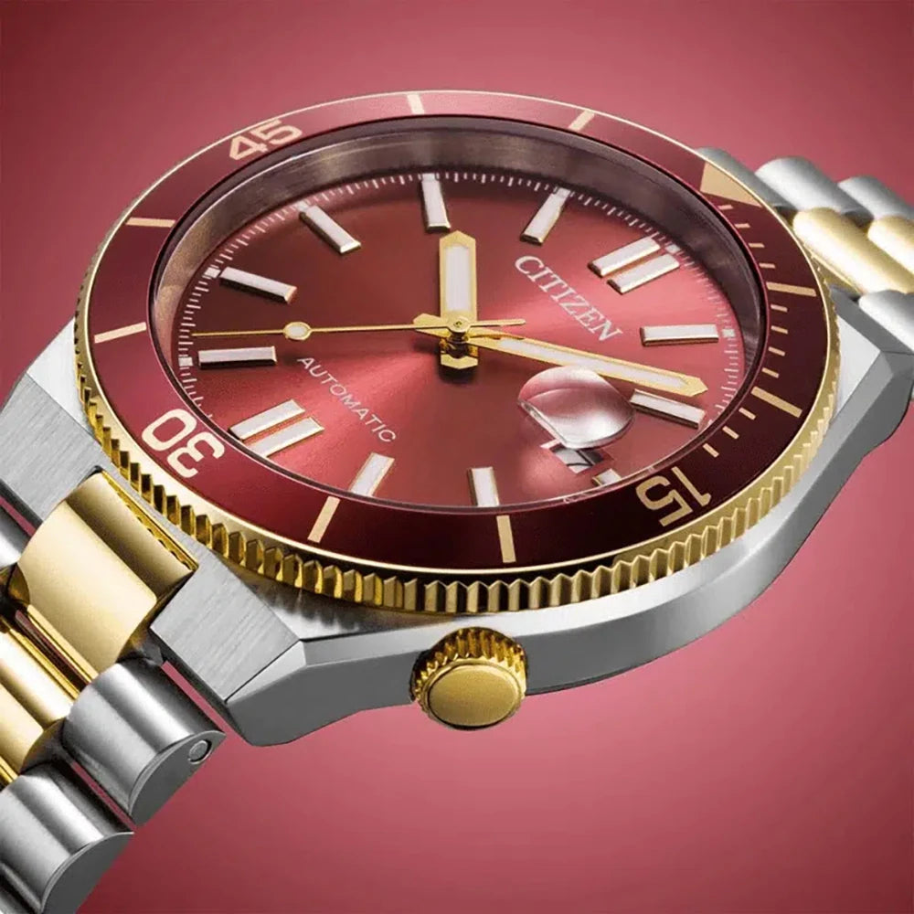 Citizen Tsuyosa Shore NJ0234-58X – Red Dial Two-Tone Automatic Watch — view 6