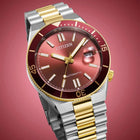 Citizen Tsuyosa Shore NJ0234-58X – Red Dial Two-Tone Automatic Watch view 5