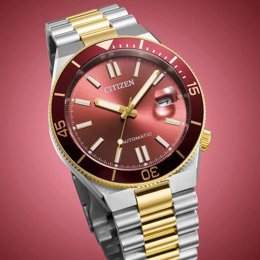 Citizen Tsuyosa Shore NJ0234-58X – Red Dial Two-Tone Automatic Watch — view 5