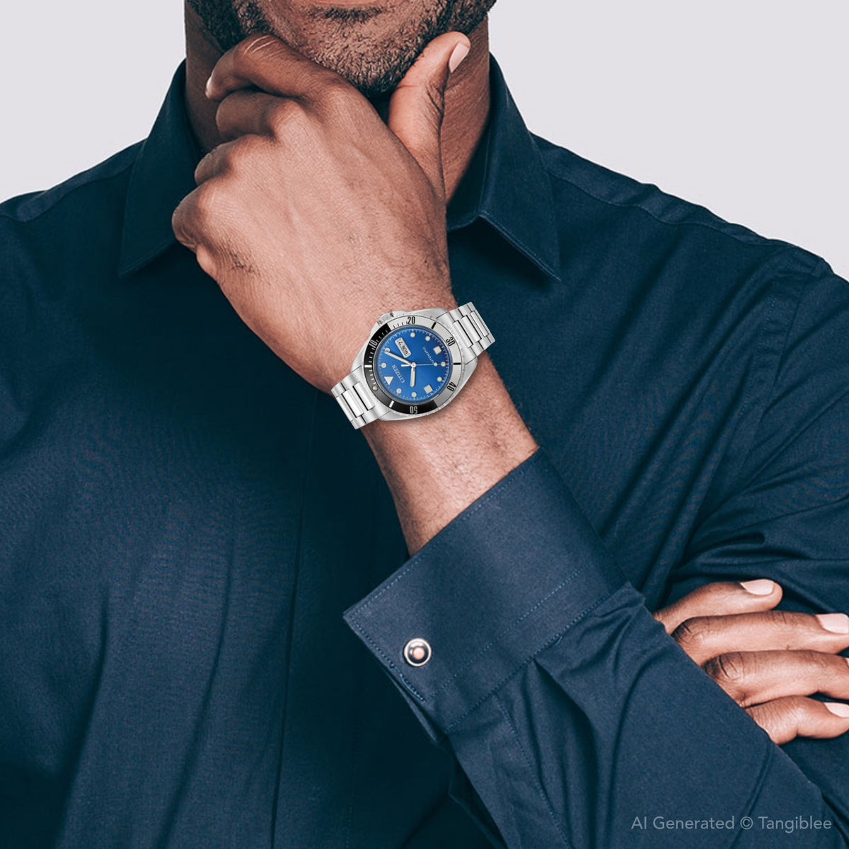 Citizen Sport Automatic NH7530-52M – Blue Sunray Dial, Sapphire Crystal &amp; 42mm Stainless Steel — view 7