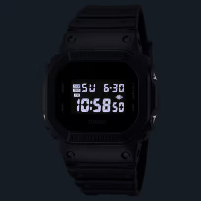 Casio G-SHOCK DW-5600UBB-1 – All-Black Digital Square – 200M — view 5