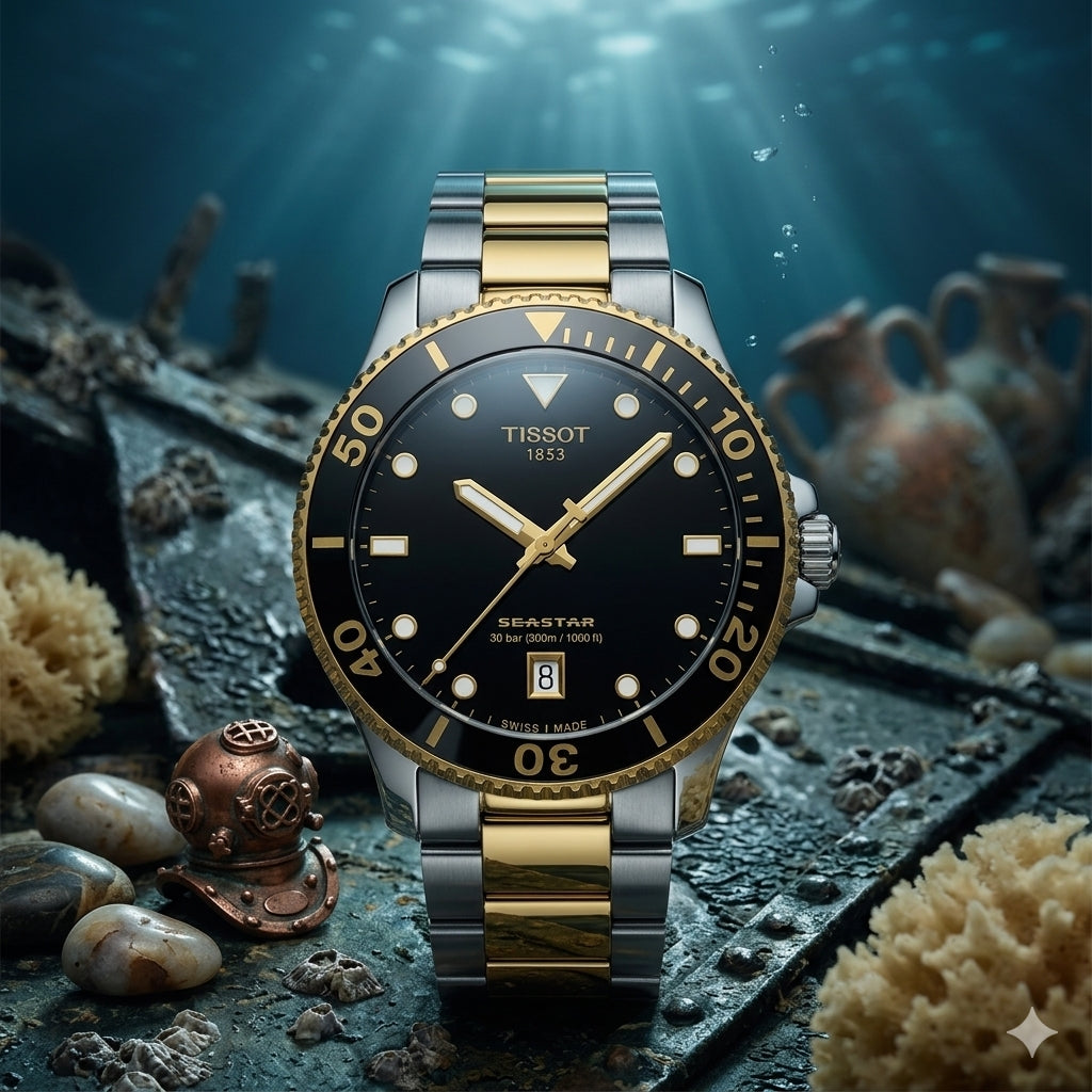 Tissot Seastar 1000 Black Dial Two-Tone 40mm – T120.410.22.051.00 — view 3