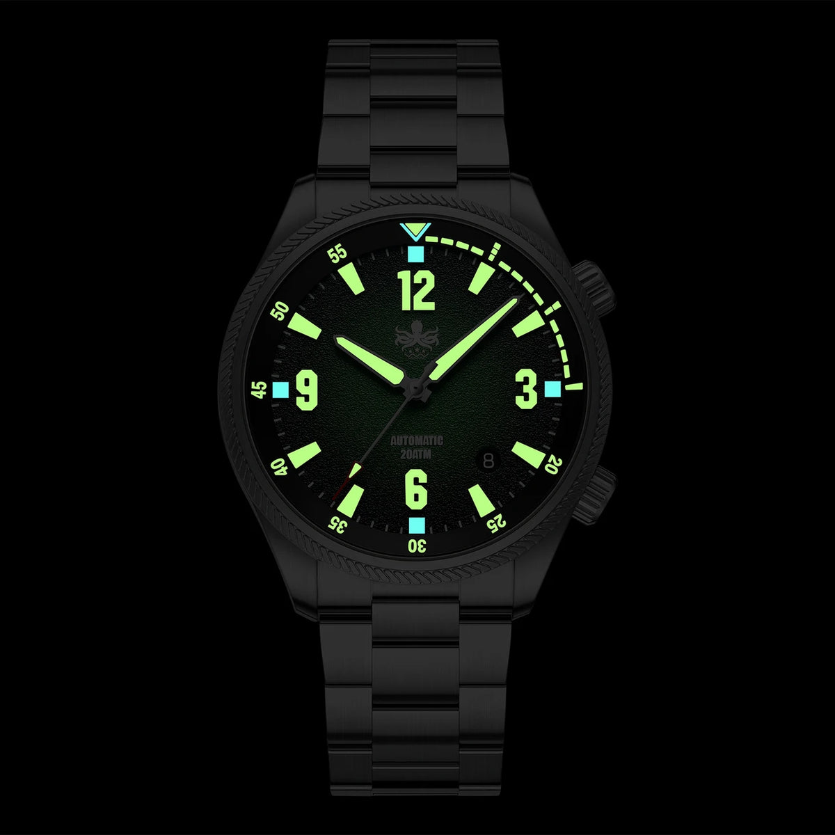 PHOIBOS Storm Corsair PY063A – Green – 200M Automatic Diver — view 3