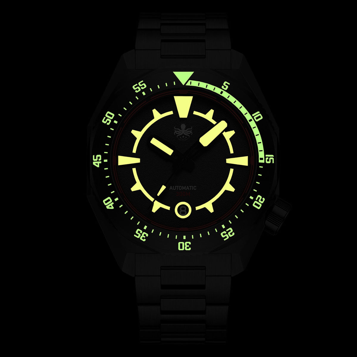 PHOIBOS Depth Hunter DLC PY060DX – Black – 300M Automatic Diver "High Beat" Movement — view 9