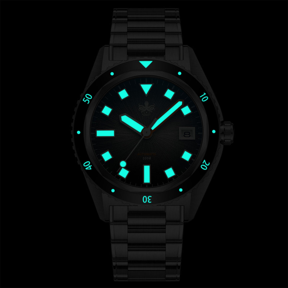 PHOIBOS Argo 200M Automatic Diver Watch PY052F Spiral Sunray Yellow — view 7