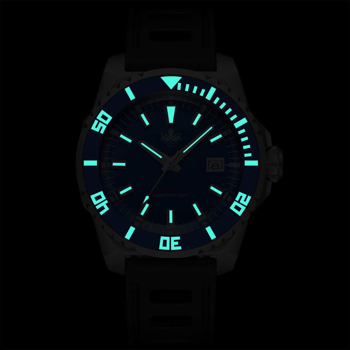 PHOIBOS LEVIATHAN PY032E DLC 500M Automatic Diver Watch – White — view 6