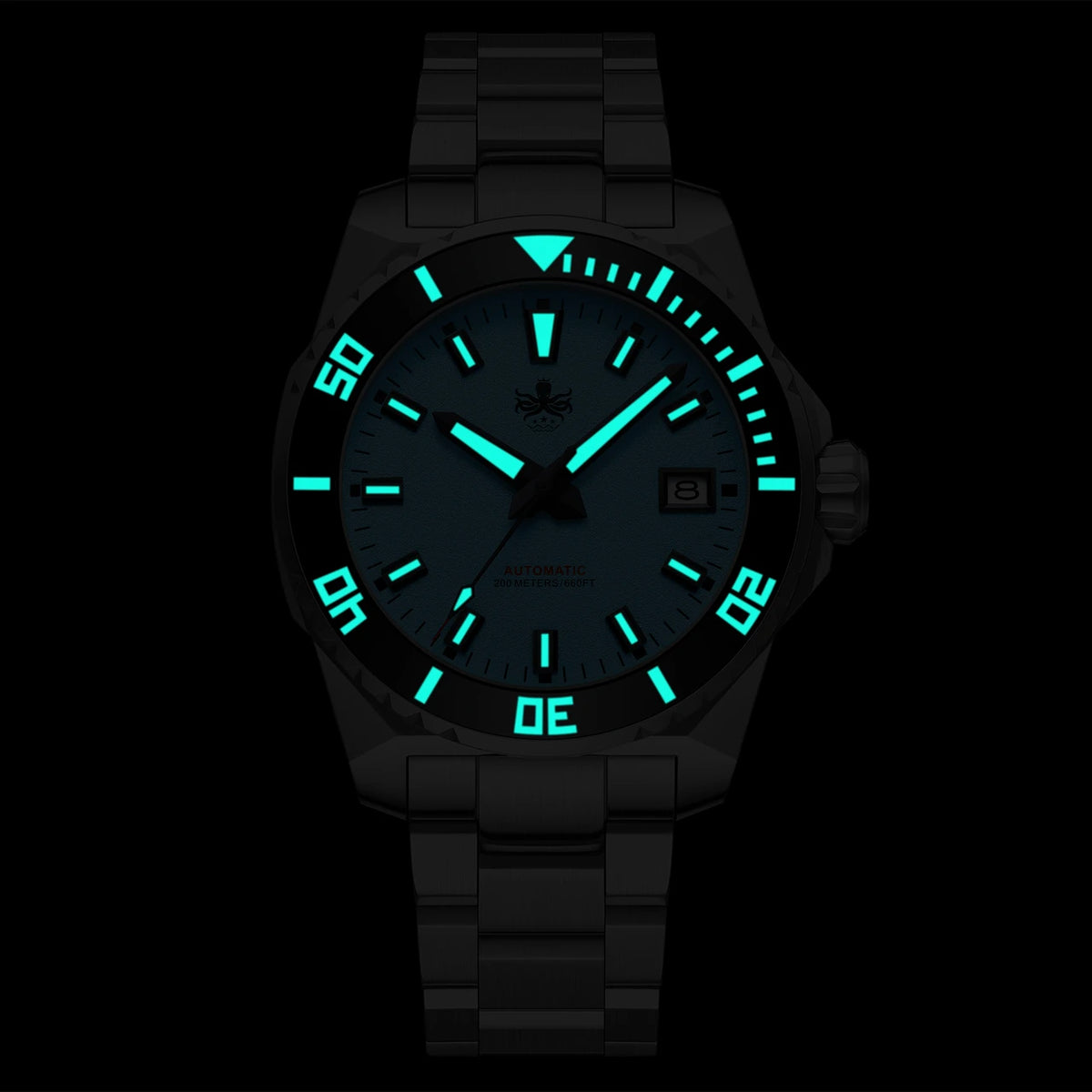 PHOIBOS Leviathan PY054G – Orange – 200M Automatic Diver — view 5