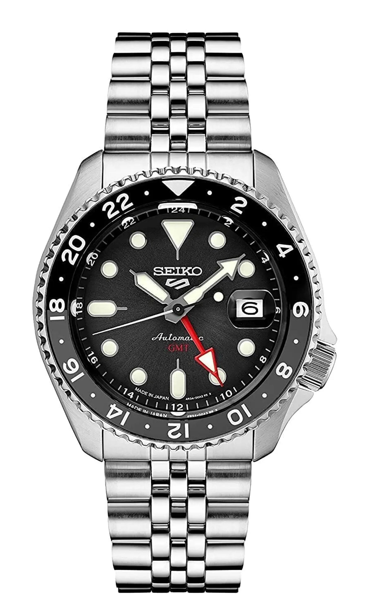 Seiko 5 Sports GMT SSK001 “Bruce Wayne” – Black Dial Automatic GMT — view 10