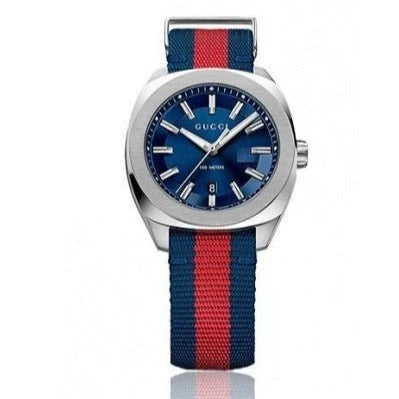 Gucci GG2570 Blue Dial – Swiss Made – Red &amp; Blue Web Strap — view 18