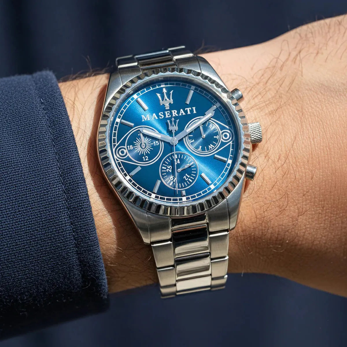 Maserati Competizione R8853100013 – Blue Dial Stainless Steel Quartz Men’s Watch, 43mm — view 7