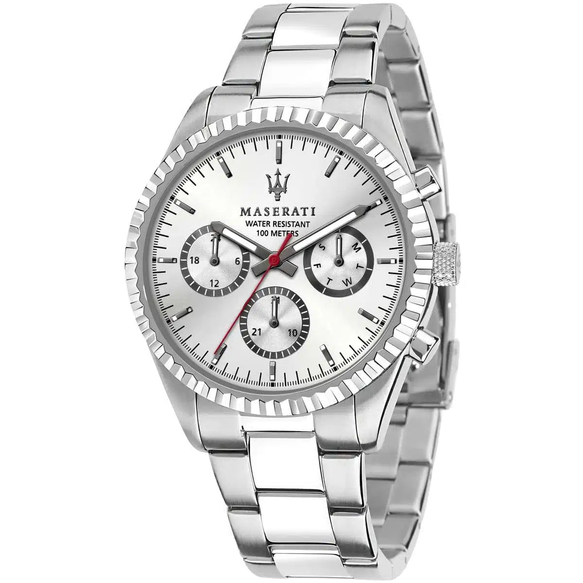 Maserati Competizione R8853100018 – Silver Dial Stainless Steel Quartz Men’s Watch, 43mm — view 2
