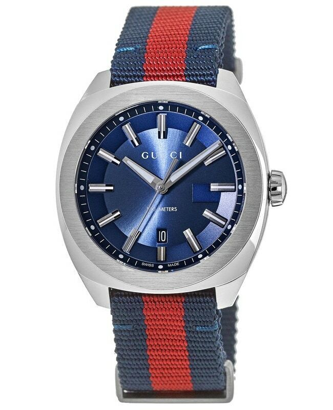 Gucci GG2570 Blue Dial – Swiss Made – Red &amp; Blue Web Strap — view 19