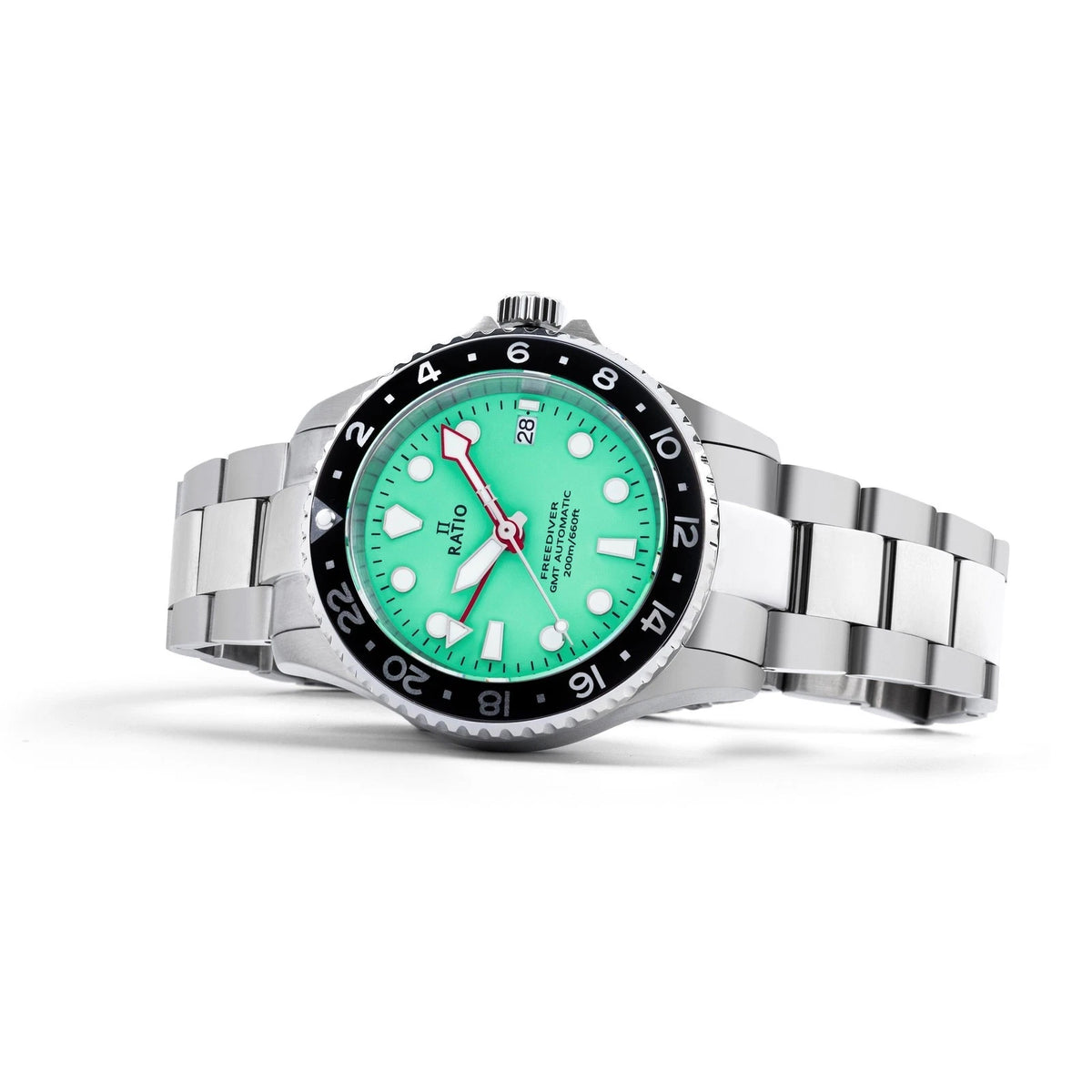 Ratio FreeDiver GMT RTF059 Mint Green Sapphire Automatic 200M Men's Watch — view 4