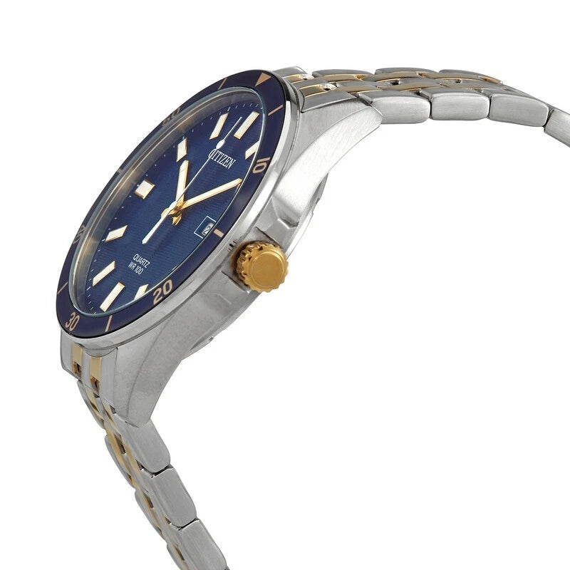 Citizen Men's Quartz Blue Dial Two-tone Stainless Steel Watch - BI5054-53L NEW — view 3