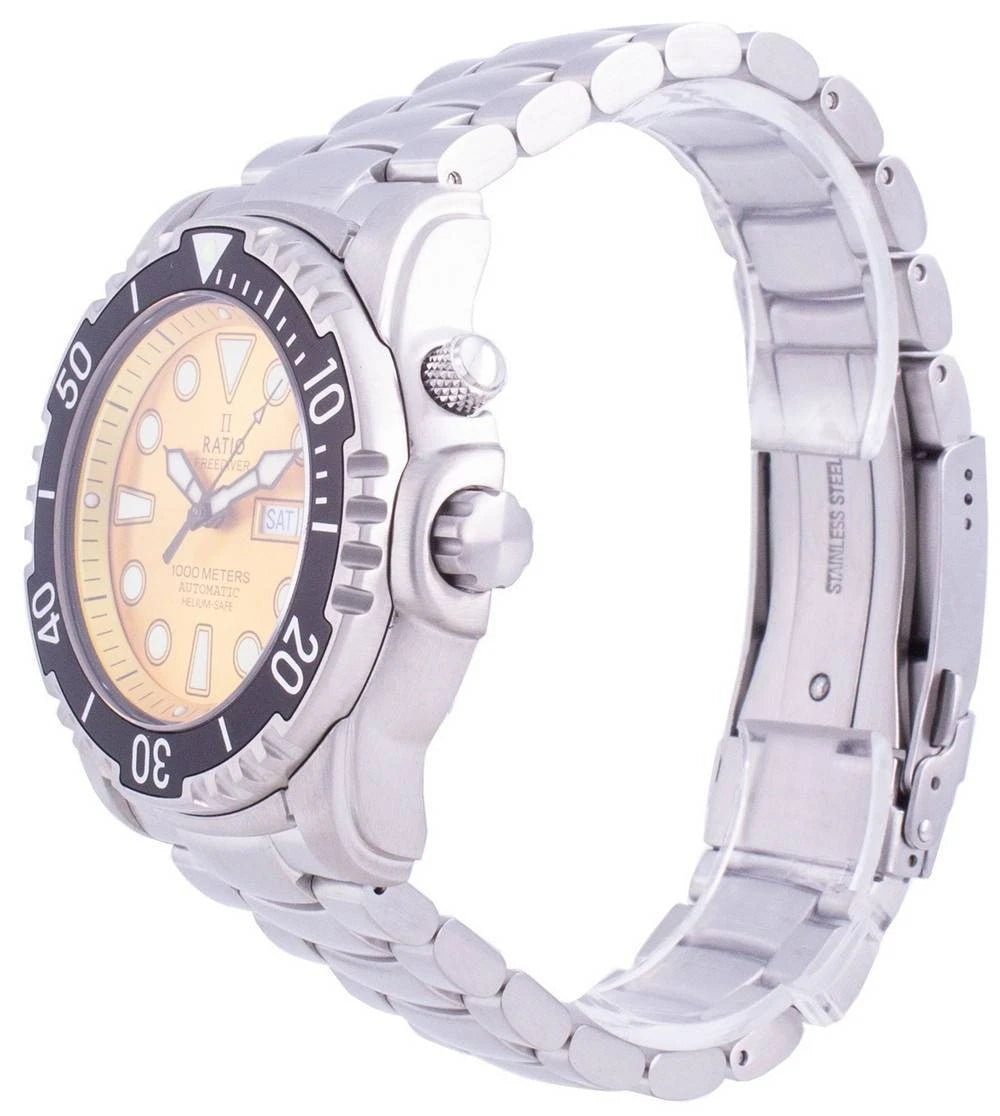 Ratio FreeDiver Helium-Safe 1000M Sapphire Automatic 1068HA96-34VA-YLW Men's Watch — view 5