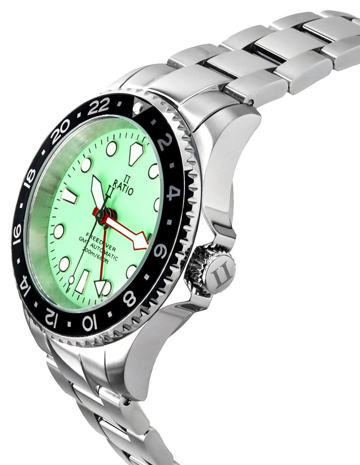Ratio FreeDiver GMT RTF059 Mint Green Sapphire Automatic 200M Men's Watch — view 5