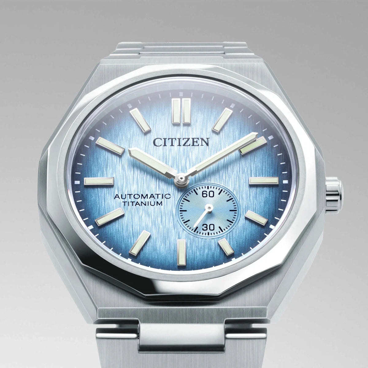 Citizen Zenshin 60 Automatic NK5020-58L – Light Blue Dial Super Titanium — view 2