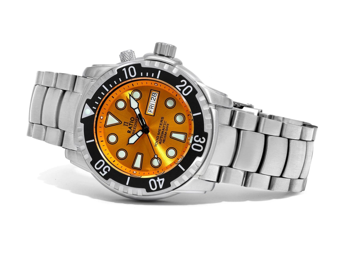 Ratio FreeDiver Helium-Safe 1000M Sapphire Automatic 1068HA96-34VA-YLW Men's Watch — view 6