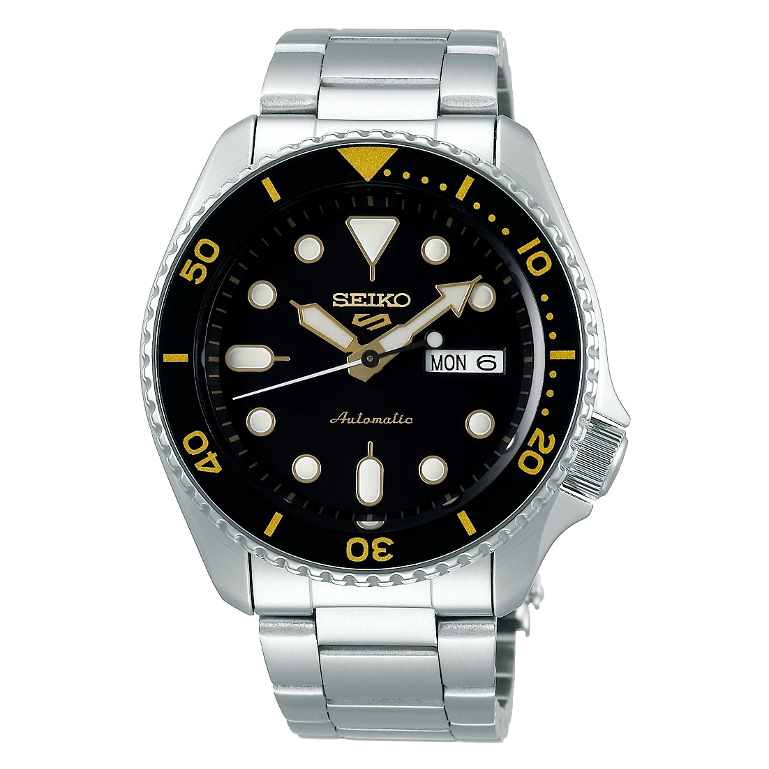 Seiko 5 Sports SRPD57K1 – Black Dial with Gold Accents — view 9