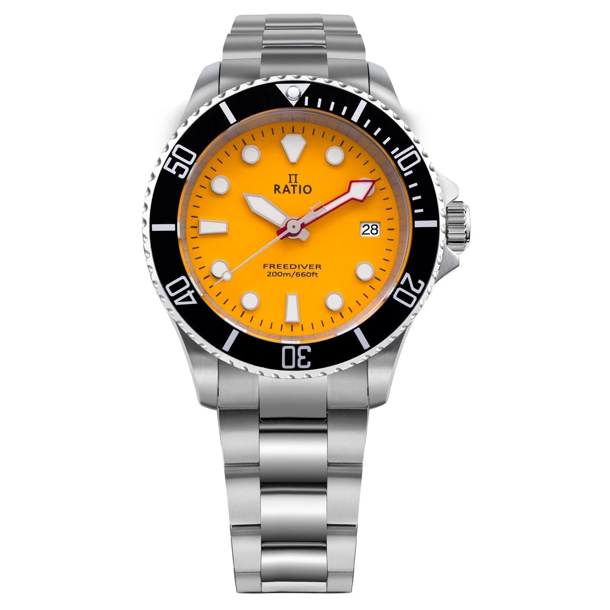 Ratio FreeDiver RTF034 Sapphire Stainless Steel Yellow Dial Quartz 200M Men's Watch — view 5