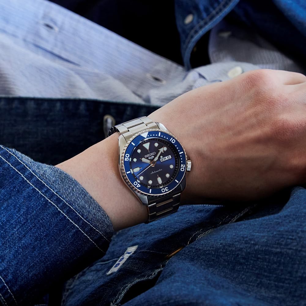 Seiko 5 Sports 38mm "Midi Size" Automatic – Blue Dial – NEW — view 5