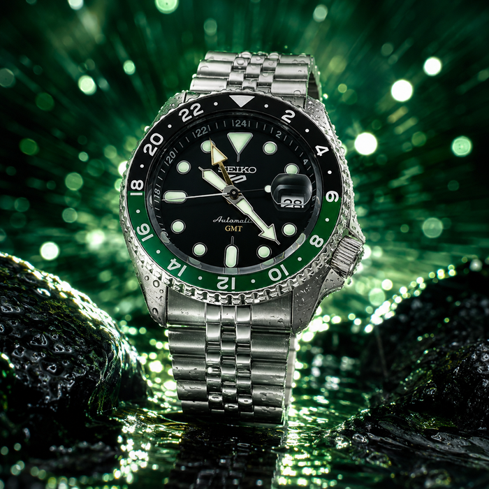 Seiko 5 Sports GMT SSK035K1 – Green Dial Automatic GMT